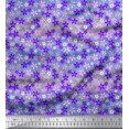 thumbnail image 1 of Soimoi Purple polyester Crepe Fabric Floral Printed Fabric 1 Yard 42 Inch Wide, 1 of 3