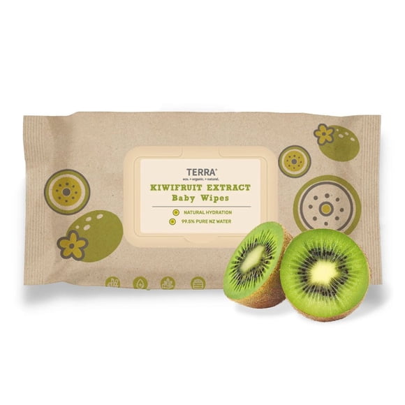 Terra Bamboo Wipes Kiwifruit 70/Pack