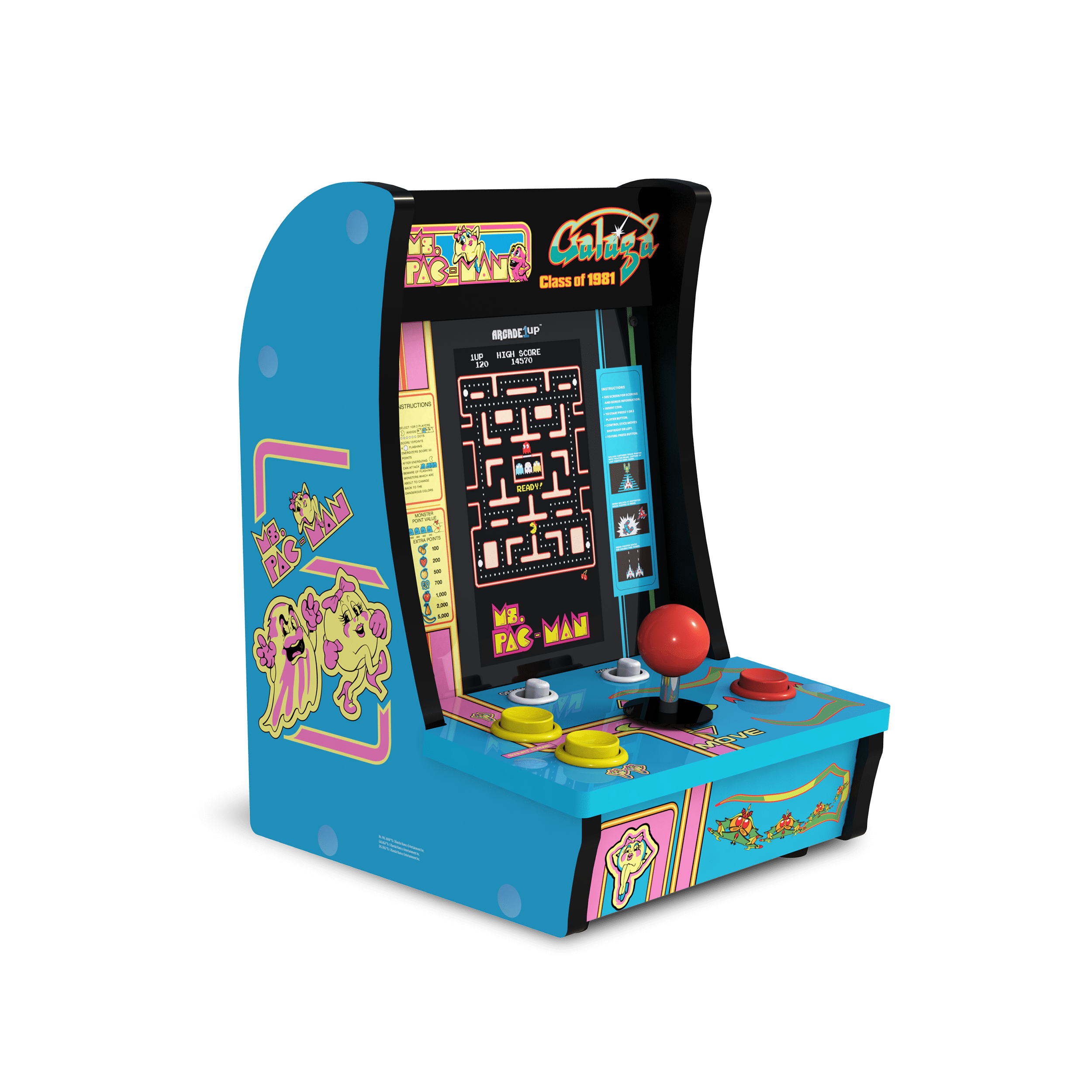 Arcade1Up Class of '81 Ms. PAC-MAN / GALAGA Countercade – 3