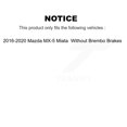 thumbnail image 2 of TEC Front Rear Ceramic Brake Pads Kit for Car 2016-2020 Mazda MX-5 Miata Without Brembo Brakes KTC-100783, 2 of 10