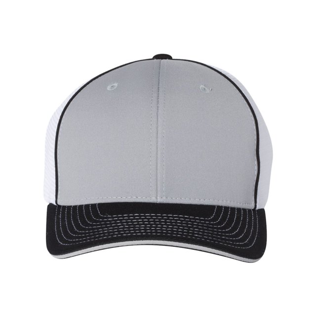 Richardson Pulse Sportmesh avec Casquette R-Flex, S-M, Gris-Blanc-Noir Tri