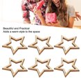 thumbnail image 3 of Star Shape Wooden Pieces, Wooden Hollow Star Decor Beautiful Outstanding Texture Exquisite  for Office, 3 of 7