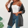 thumbnail image 4 of Timegard Cardigans for Women 1/2 Sleeve Open Front Lightweight Solid Color Casual Loose Jacket Tops, 4 of 5