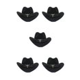 thumbnail image 3 of Decodeary Western Outback Cowboy Hat Channel Inner Cowboy Classic Hat Large Brim Provides black 5Set, 3 of 6