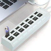 USB HUB 2.0 7 Port Multiple Expander With Multi USB Splitter Hub Use Power Adapter Computer Accessorie
