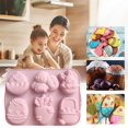 thumbnail image 1 of Oleegame 1PC Cookie Mold Easter Rabbit Egg Silicone Cake Chocolate Cake Baking Abrasive Pink, 1 of 8