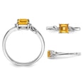 thumbnail image 3 of 1/2 Carat (ctw) Princess-Cut Solitaire Citrine Ring in Sterling Silver, 3 of 4