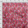 thumbnail image 2 of oneOone Viscose Jersey Magenta Fabric Cat Sewing Material Print Fabric By The Yard 60 Inch Wide-RVY, 2 of 5