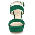 thumbnail image 2 of BLISSFUL STEP Women's Slingback Platform Chunky Heeled Sandals, 2 of 6