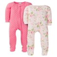 thumbnail image 1 of Pyjama en Coton Ajusté à Pieds pour Bébé et Fillette, Lot de 2, 1 of 9