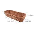 thumbnail image 2 of Woven Desktop Basket Sundry Organizer Basket Imitation Rattan Storage Basket for Cutlery, 2 of 8
