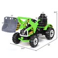 thumbnail image 2 of Costway Camion Excavatrice pour Enfants à Chevaucher, Chargeuse Frontale 12 V à Batterie, Vert, 2 of 10