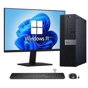 (Une année) -Dell Optiplex 5060 SFF Ordinateur de bureau PC, Hexa Core i5 Processeur jusqu'à 4.1GHz, 32GB RAM, 1TB SSD, WiFi, Bluetooth 4.0, NEW 24 de pouce LED Moniteur, Port de type C, Windows 11 Pro -64 bit