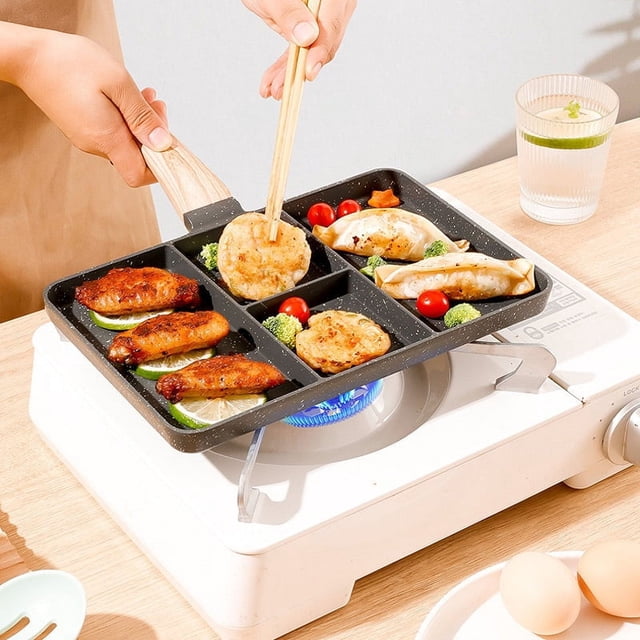 Clearance! JMYHOAM Kitchen Essentials Household Four-in-one Non-stick Frying Pan Household Breakfast Pan Four-hole Omelette Pan Frying Steak Multi-function Frying Pan Kitchen Appliances