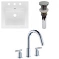 thumbnail image 1 of American Imaginations 16.5-in. W 3H8-in. Ceramic Top Set In White Color - Drain Incl. AI-32982, 1 of 9