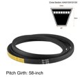 thumbnail image 2 of Unique Bargains A58 V-Belts 58' Mid-Perimeter, A-Section Rubber Drive Belt 2pcs, 2 of 3