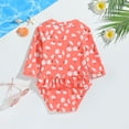 thumbnail image 4 of Kid Girls Rash Guard Bathing Suits Fashion Sun Protection Long Sleeve Kids Swimsuit 4-5 Years, 4 of 4