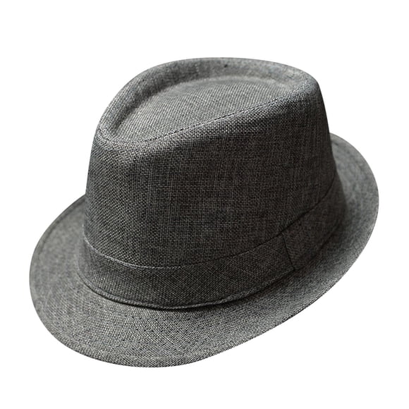 MESSUEN Fedoras for Men Top Hats for Men Dress Hats for Men and Women Jazz Hat Soild British Sun Hat Travel Sun Hat Mens Fedora Hats Men Sun Hat Dark Gray One Size