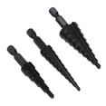 thumbnail image 1 of Step Drill Bit Set, Hex Handle Step Drill Bit Heat Treatment High Speed Steel Non Slip  For Metal, 1 of 8