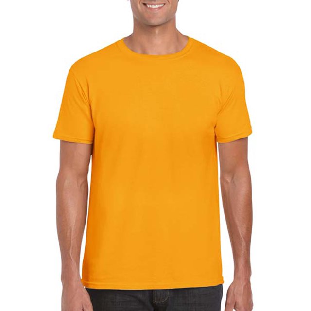 Gildan Mens Softstyle T-Shirt, L, Gold