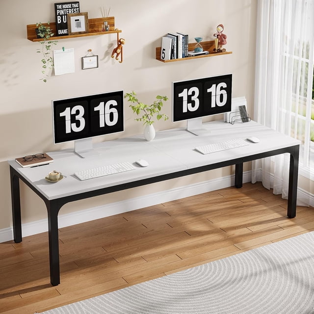 Tribesigns 78.7 Inches Extra Long Computer Desk 2 Person Desk, Double Long Desk