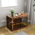 thumbnail image 3 of PawHut Meuble Cage pour Chien de 39 Pouces, avec Ouverture Supérieure Rabattable, 2 Portes, pour Chiens L, 3 of 10