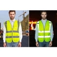 thumbnail image 4 of GOGO Big & Tall 9 Pockets High Visibility Zipper Front Safety Vest With Reflective Strips, Meets ANSI Standards-Red-US 2XL, 4 of 7