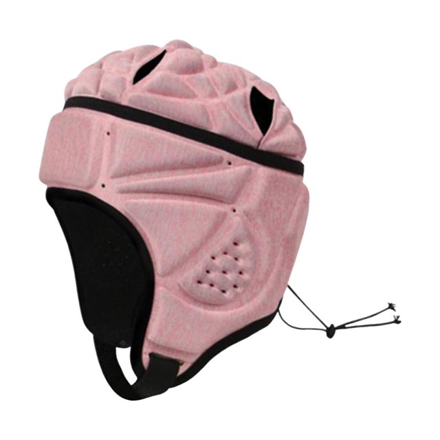 jinwen Rugby Helmet Goalkeeper Hat Protection Headgear for Lacrosse Training Sports Pink
