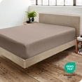 thumbnail image 4 of Bare Home Fitted Sheet - Premium 1800 Collection - Deep Pocket - Ultra-Soft Wrinkle Resistant - Twin XL, Taupe, 4 of 7