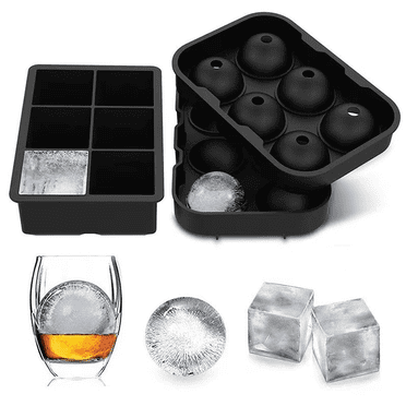 Large Ice Cube Trays , Reusable Sphere Silicone Ice Tray for Bourbon, Brandy