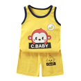 thumbnail image 1 of Hiiyo Infant Boys Summer Outfits Cartoon Print Soft Tank Top & Shorts Set, Sizes 9-18M, 1 of 2