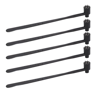 5 Pièces Fleur De Prunier Cutané Aiguille Marteau Simple Extrémité Noir ABS Poignée Acier Inoxydable Pour L'industrie