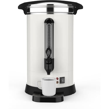 Garvee Urne à Café Commerciale de 80 Tasses, Distributeur d'Eau Chaude de 12 L/3,2 Gallons, Blanc