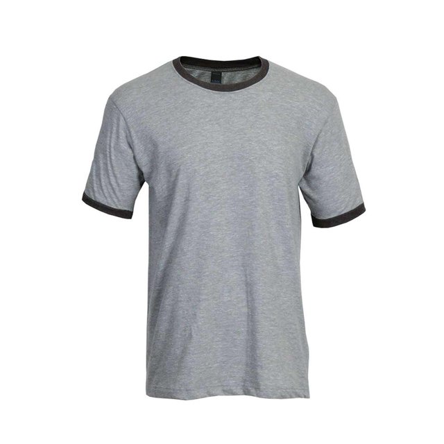 Tultex - T-Shirt Unisexe en Jersey Fin à Col Contrastant