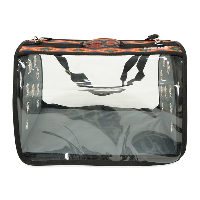 Small Pet Carrier for Small Dogs and Cats - Waterproof Soft Pet Travel Bag with Meshed Window - TSA Approved Pet Carrier for Cat Travel Bag - 7.9 x 13.8 x 7.9 Inch - Patterned