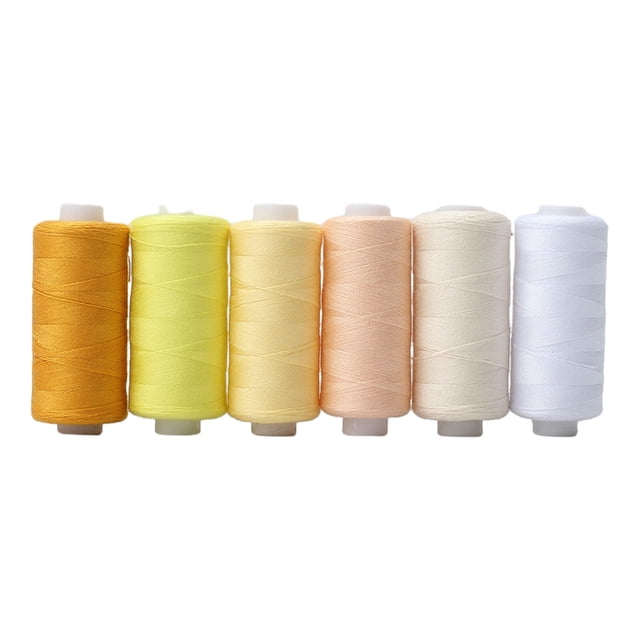 Transemion 1/2/3 Premium Polyester Thread Spools - Kit For Home Sewing Polyester Is Light color 6-color 1 Pc