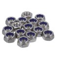 thumbnail image 1 of AURARMLET 15Pcs Stainless Steel Hexagon Nuts Set for Machinery Fastening with Nylon Lock Feature, 1 of 5