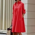 thumbnail image 2 of CEHVOM Robe Longue Maxi pour Femmes, Mode, Col Rond, Manches Longues, Décontractée, avec Poches, Unie, en Solde, 2 of 6