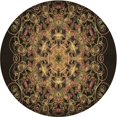 thumbnail image 1 of Ahgly Tapis Rond Lavable en Machine Intérieur Transitionnel Marron Clair, 3 Pieds Rond, 1 of 7