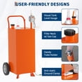 thumbnail image 3 of 30/35/40/45 Gallon Fuel Caddy, Portable Fuel Storage Tank for Cars, Lawn Mowers, ATVs, Boats, Gasoline Diesel Fuel Container with Manual Transfer Pump, 3 of 7