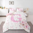 thumbnail image 2 of Erosebridal Ensembles de Literie Rose Initiale g Double avec Couette, Insert de Couette de la Saint-Valentin, Décor Romantique de Roses, Réversible 3 Pcs, 2 of 8