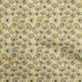 thumbnail image 1 of oneOone Silk Tabby Yellow Fabric Tropical Craft Projects Decor Fabric Printed By The Yard 42 Inch Wide, 1 of 4