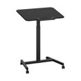 thumbnail image 2 of Seville Classics Black airLIFT® Pneumatic Tilting Mobile Desk Cart, 2 of 12