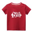 thumbnail image 2 of EGNMCR Blouses & Chemises à Manches Courtes Col Rond pour Tout-Petits Garçons Filles Mode Mignon Col Rond Imprimé Haut à Manches Courtes Blouse Fille, 2 of 5