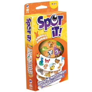 Spot It! Animals Card Game – Multilingual Edition – Fast-Paced Matching Game – Blister Pack – By Asmodee / Zygomatic