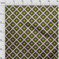thumbnail image 3 of oneOone Tissu Popeline de Coton Vert Tissu Géométrique pour Robe Tissu Imprimé au Mètre 56 Pouces de Large, 3 of 4