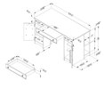 thumbnail image 4 of Table de travail avec rangement, fini Blanc solide, collection Artwork de Meubles South Shore, 4 of 9