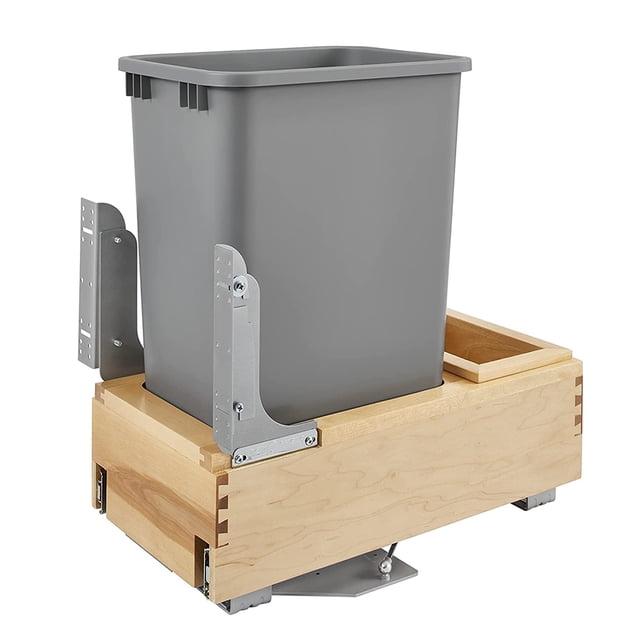 Rev-A-Shelf 4WCBM-1550DM-1 Single 50qt Bottom Mount Pullout Waste Container