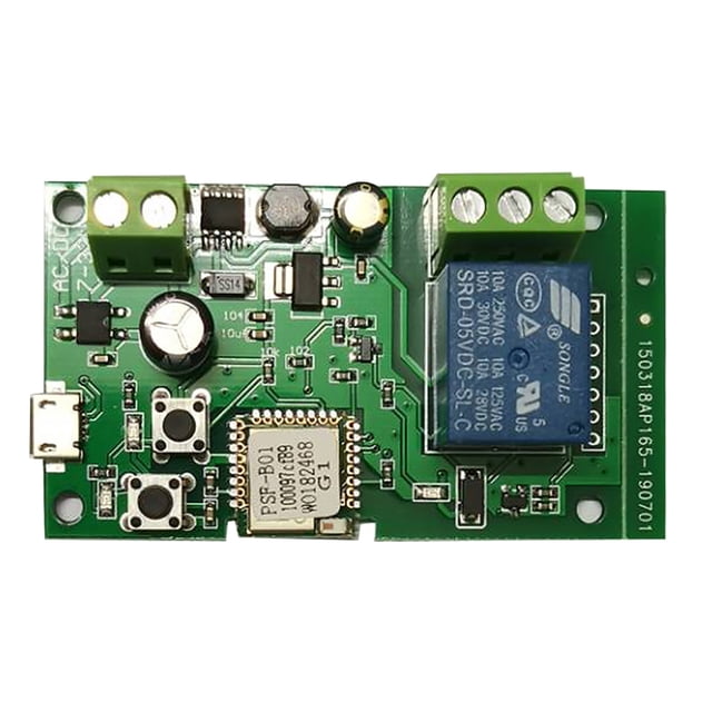Amdohai eWeLink DC5V 24V 32V Wifi Switch Wireless Relay Module Smart Home Automation Modules Phone APP Remote Control Timer Switch Home Voice Control for Access Control System Inching/Self-Lockin