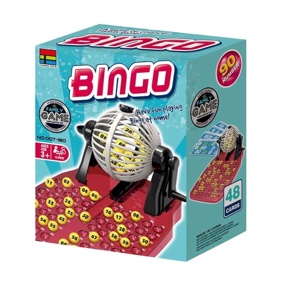 Game Set Traditional Lottery Game Toy With 90 Bal Ls And 38 Cards For Pretending Lottery Machine Table Games